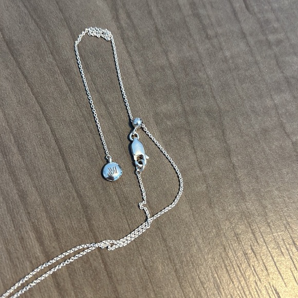 Monica Vinader Sterling Silver and Diamond Pendant and Necklace - Picture 8 of 8